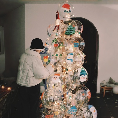 今年圣诞就整这个超有氛围感的树