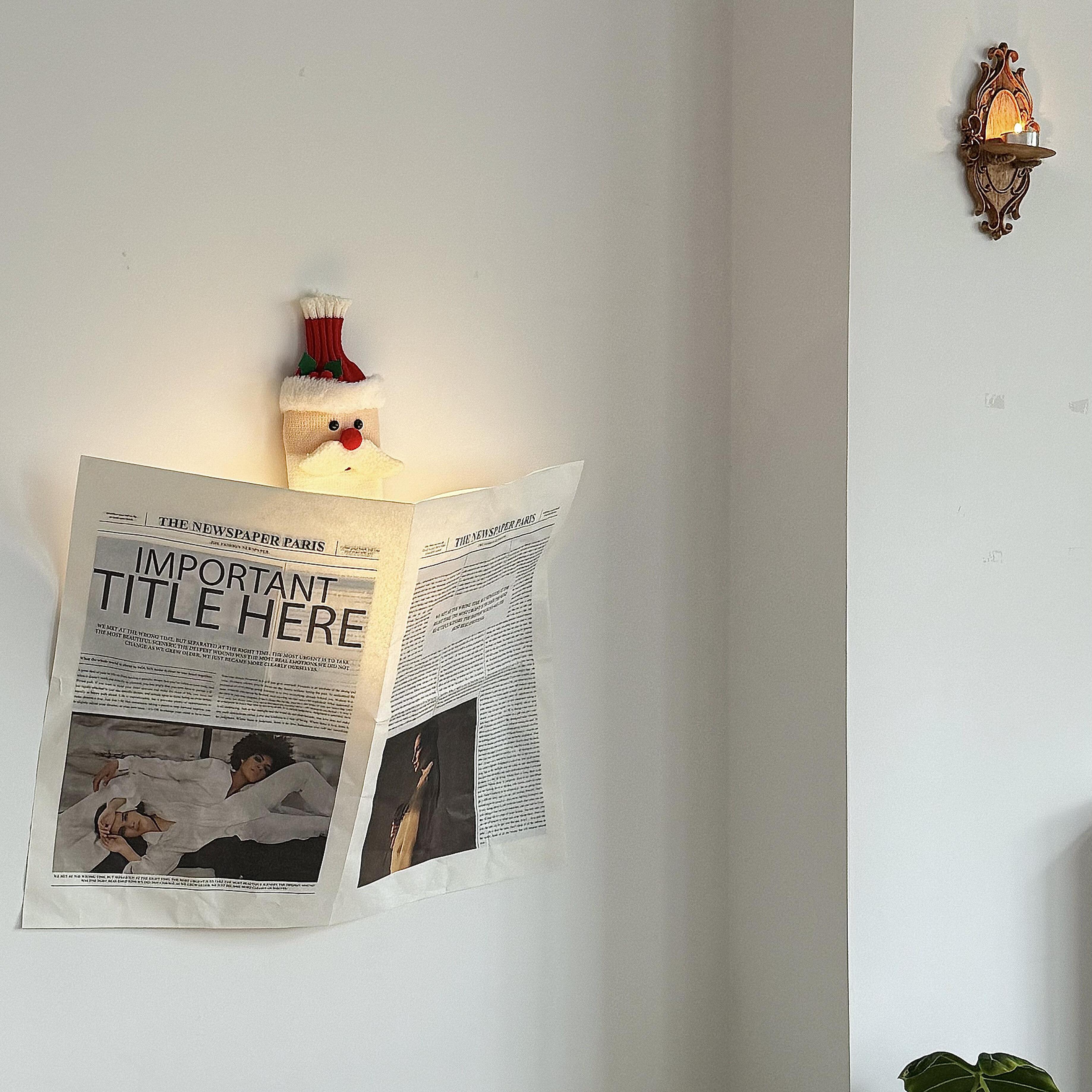 diy圣诞老人壁灯|氛围感圣诞壁灯