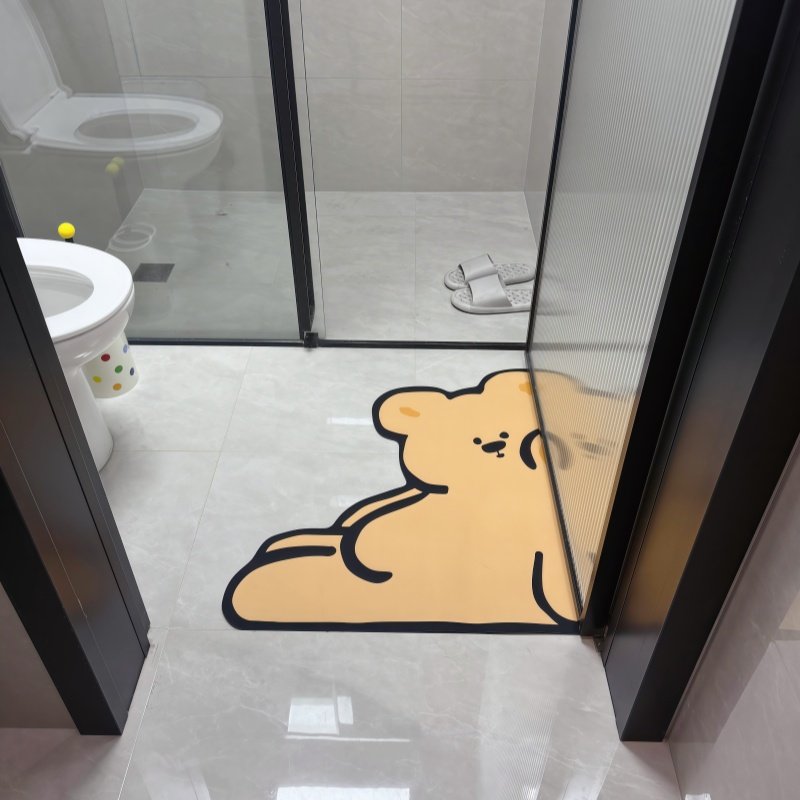 【浴室好物】小熊硅藻泥地垫浴室地垫卫生家吸水防滑脚垫入户门垫,居家布艺,家用脚垫,淘宝优惠券,粉丝福利购,淘宝优惠卷