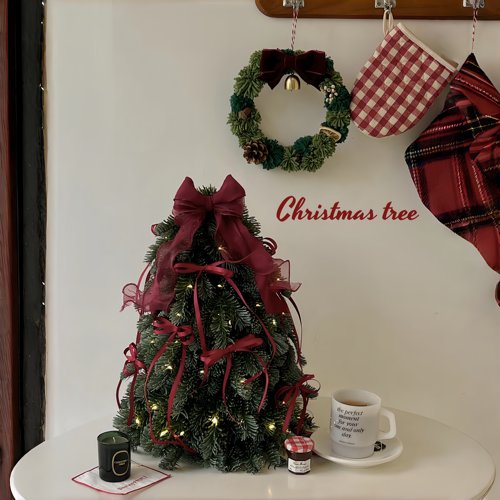 圣诞树DIY|系上12月红丝绒圣诞结