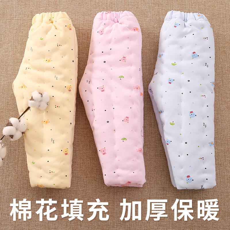婴儿手工棉花棉裤男女宝宝加厚幼儿童装内胆内穿保暖裤子秋冬季