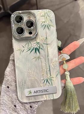 羽纱风骨竹精孔全包手机壳适用苹果16promax小米15情侣iphone14华为mate60propura70荣耀vivo红米k80oppo13