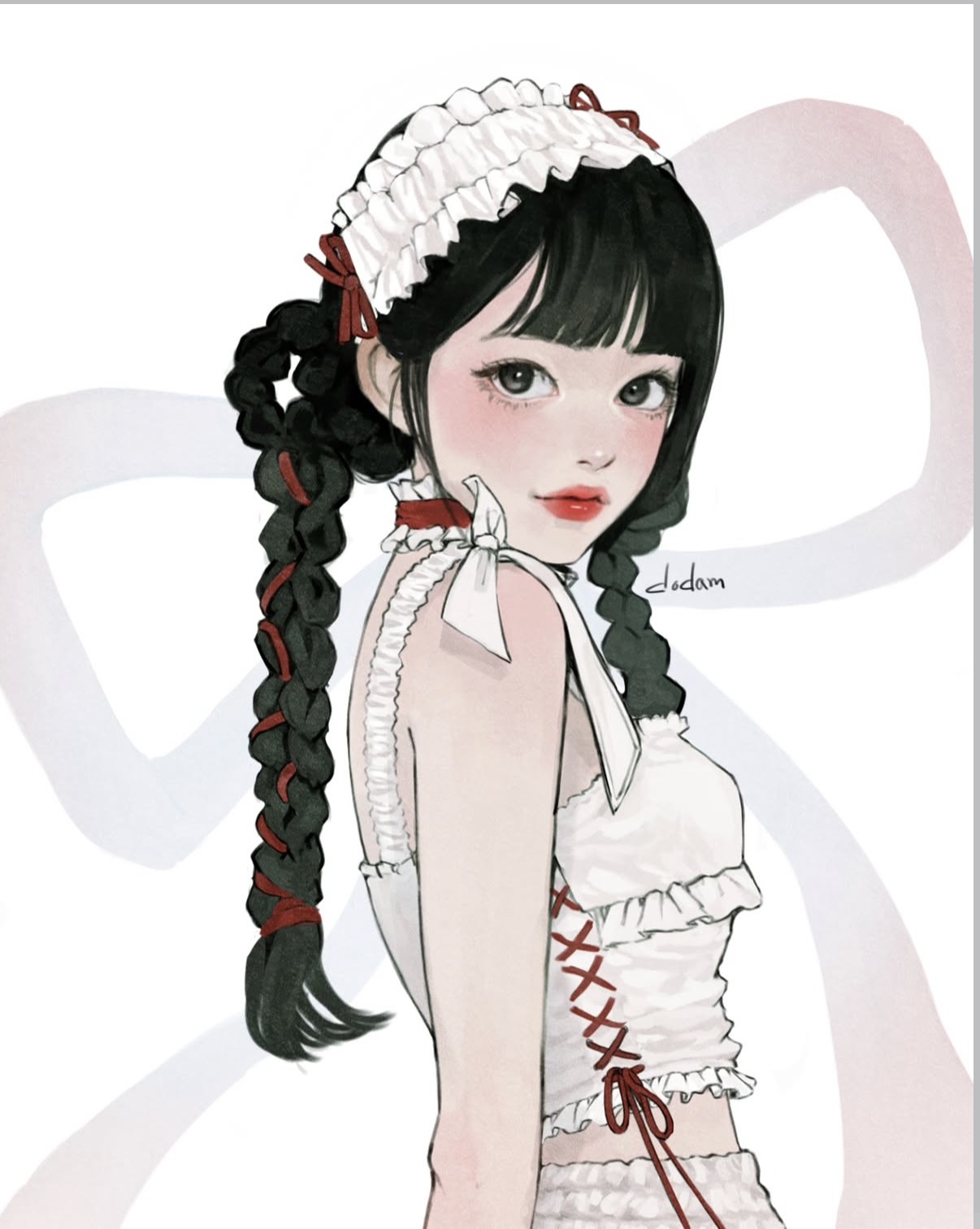 【女孩】插画设计手绘卡通人物头像代画商业动漫包装定制海报国潮