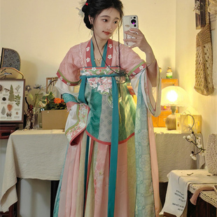 唐制原创汉服齐胸破裙绣花陌腹显瘦日常春夏款 春华时序 醉时阁