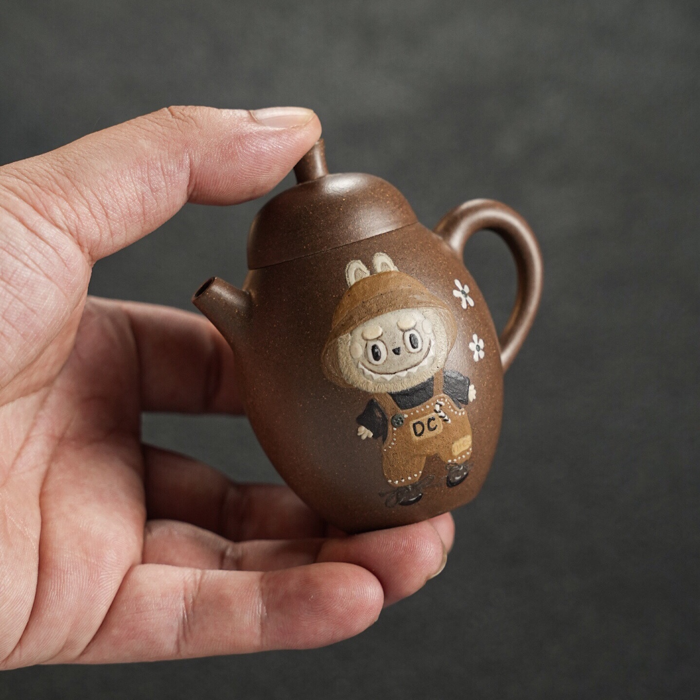 宜兴紫砂壶文筠执壶·拉不不款小容量80cc老段全手工泥绘好玩可爱