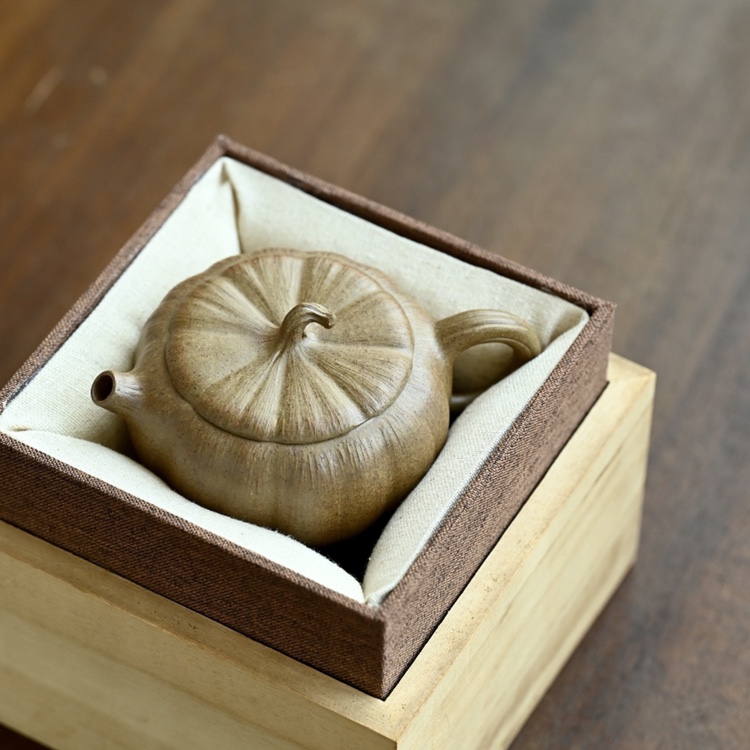 精品南瓜紫砂壶容量150cc原矿段泥柴烧手工小壶泡茶器家用送礼