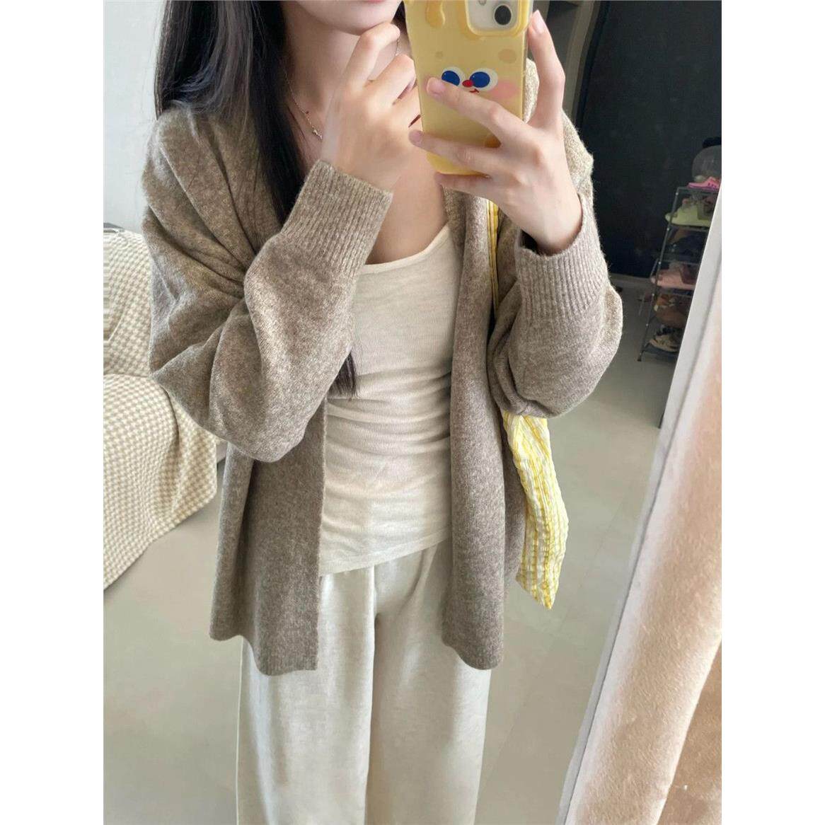 韩版开衫毛衣女春秋新款