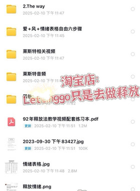 圣多纳释放法+视频音频 自由的风声风谈六步骤你好莱斯特资料素材