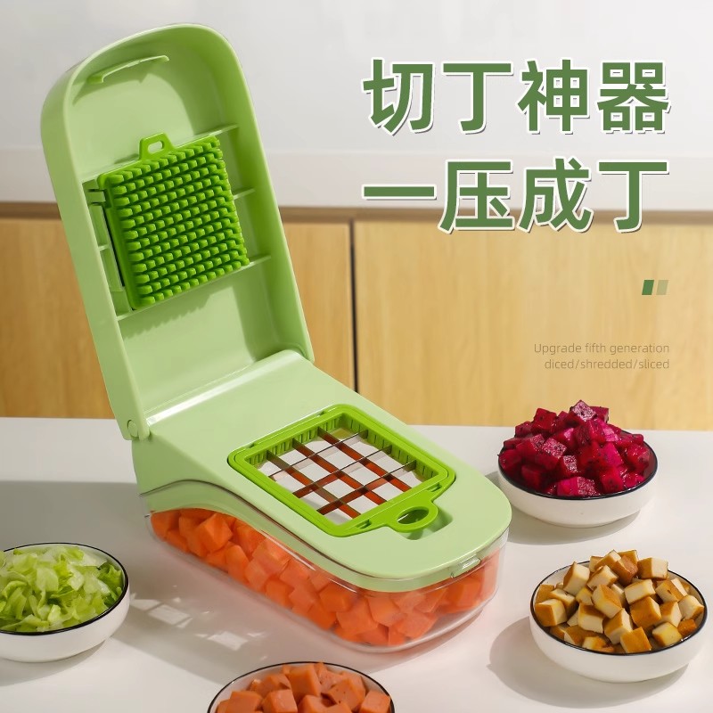 切丁神器切粒家用芒果切丁多功能切菜器萝卜土豆切块擦丝器刨丝器