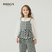 装 新款 饰扣女童设计感吊带背心马甲 秋季 RBIGX瑞比克童装