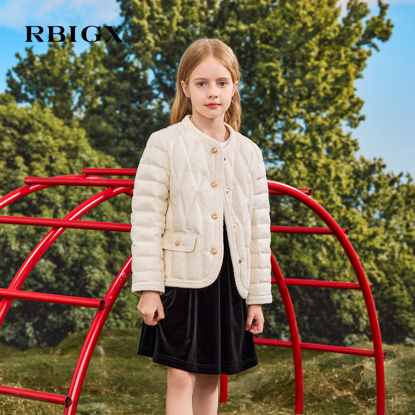 RBIGX小香风轻薄保暖羽绒服外套