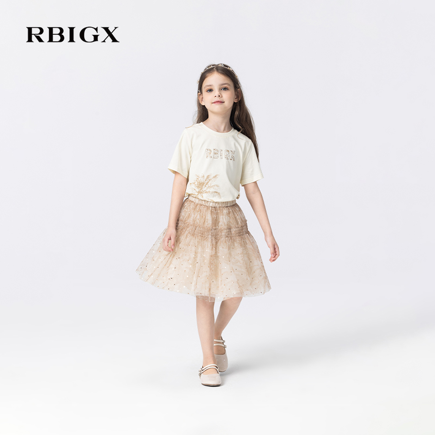 【5A抗菌】RBIGX瑞比克童装2025秋季新款儿童潮流上衣短袖t恤