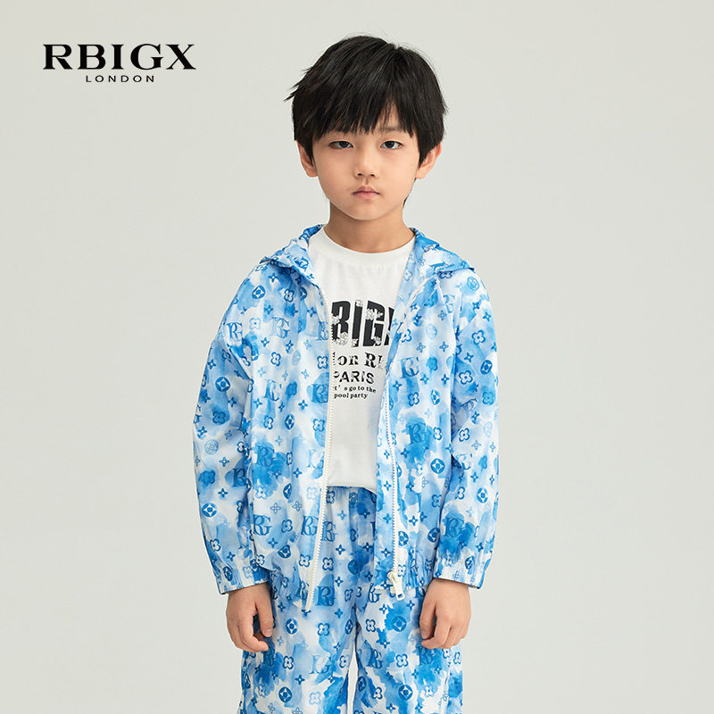 rbigx瑞比克童装夏季新款时髦儿童防晒衣男童防晒衣外套