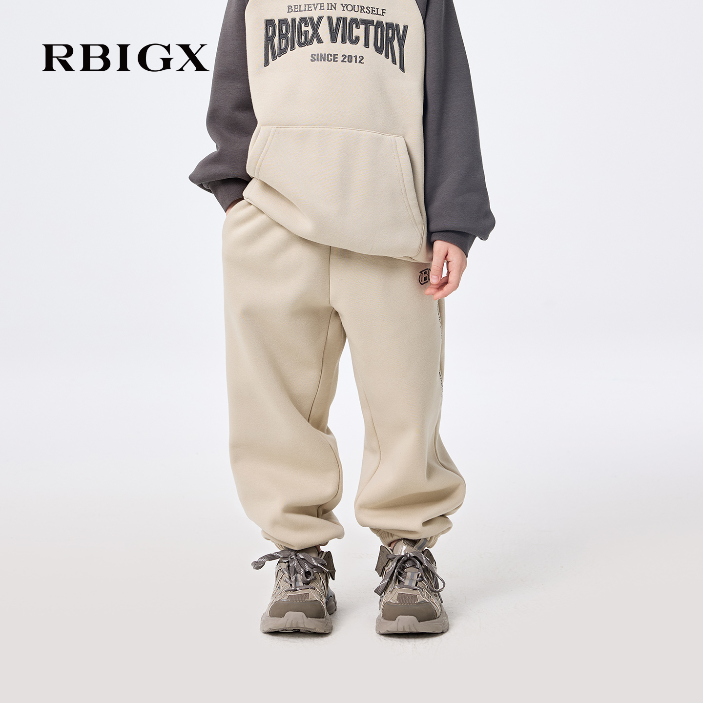 【商场同款】RBIGX瑞比克童装2025冬季新款宽松休闲束脚口运动裤