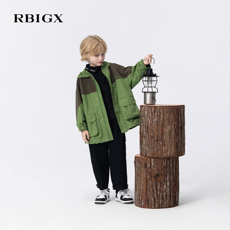 RBIGX瑞比克童装20255冬季新款男童潮流帅气休闲设计感外套