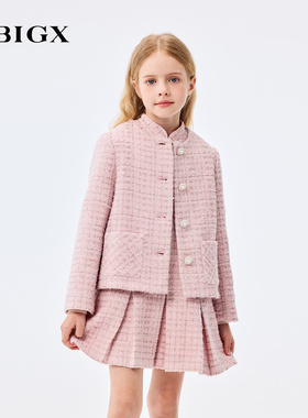 RBIGX瑞比克2025秋季新款富家千金小香风外套女童薄款法式外套