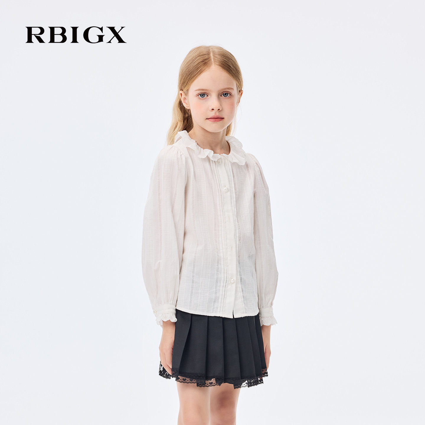 RBIGX瑞比克童装甜美花边衬衫