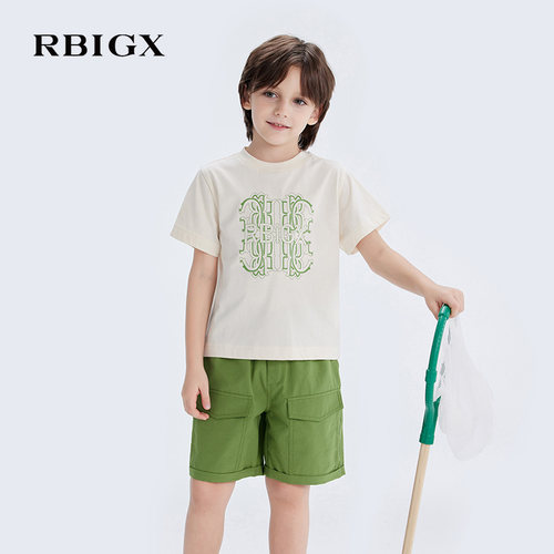 RBIGX瑞比克童装字母短袖T恤
