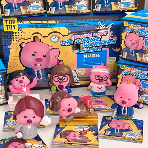 正版TOPTOY露比LOOPY上班族日常系列盲盒手办潮玩摆件玩具小礼物