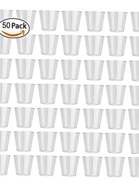 50pcs 30ml Plastic Shot Glass Disposable Shooter Cups Dispos