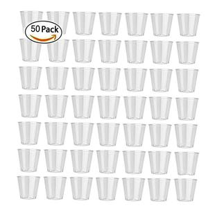 50pcs 30ml Plastic Shot Glass Disposable Shooter Cups Dispos