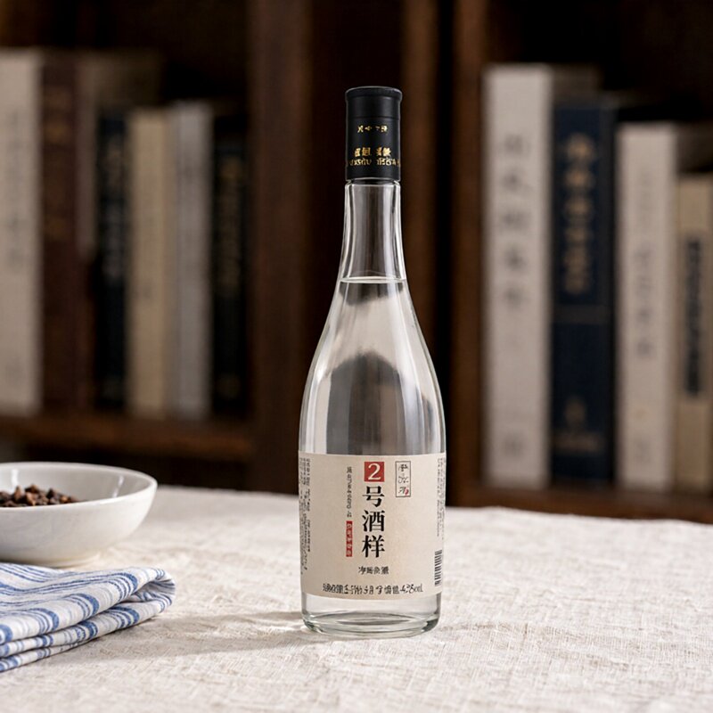 金汾河2号酒样 清香型白酒 53度475ml 收藏自饮中秋送礼 光瓶酒