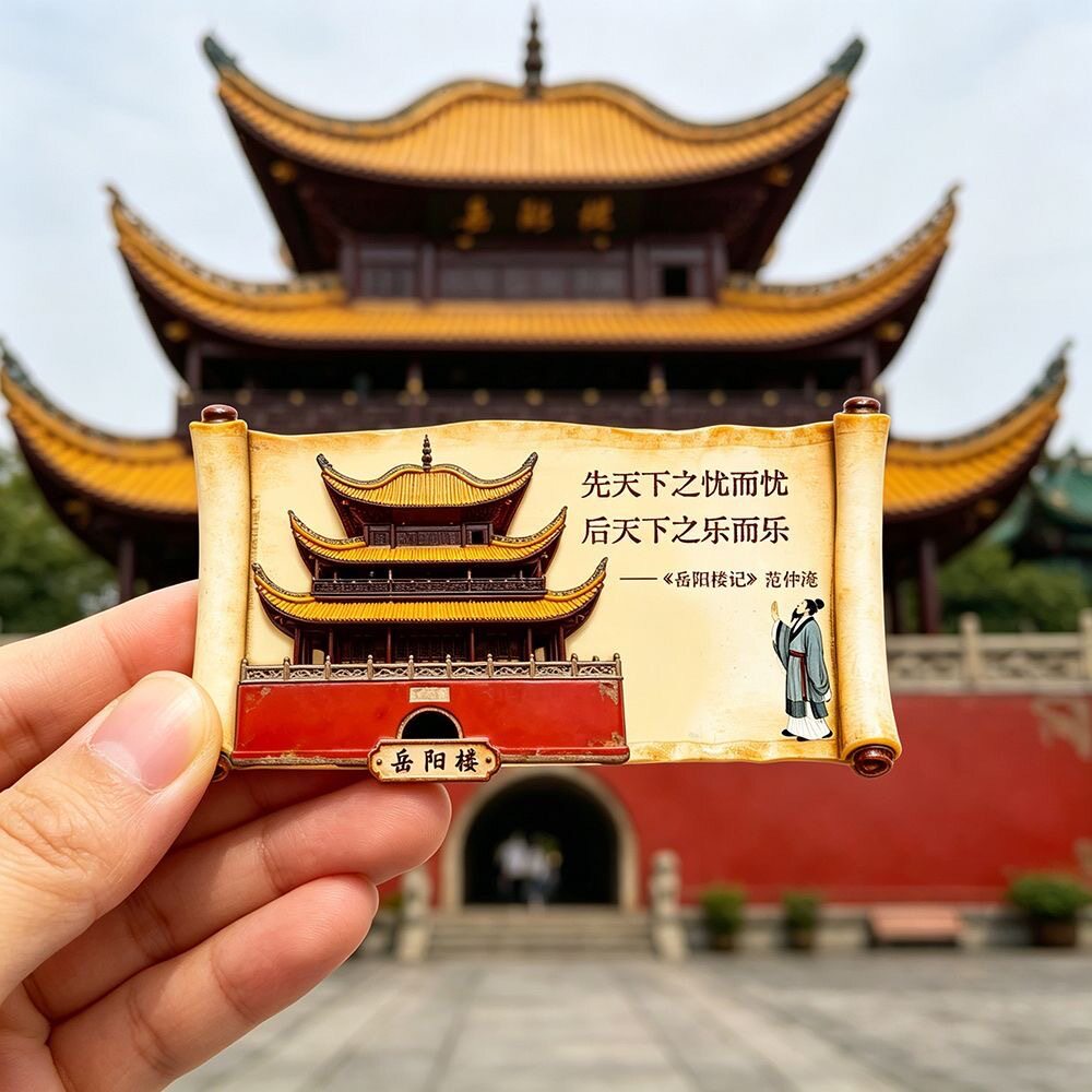 冰箱贴四大名楼树脂浮雕磁吸冰箱