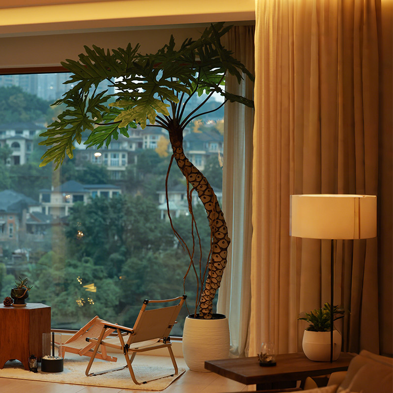 仿真绿植龙鳞春羽植物