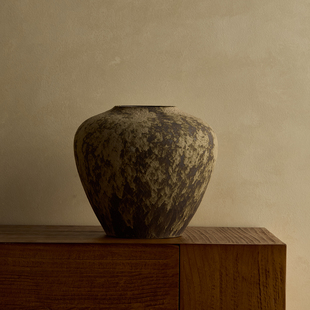 森空间陶瓷花瓶摆件客厅插花轻奢高级感侘寂风陶罐青花瓷软装搭配