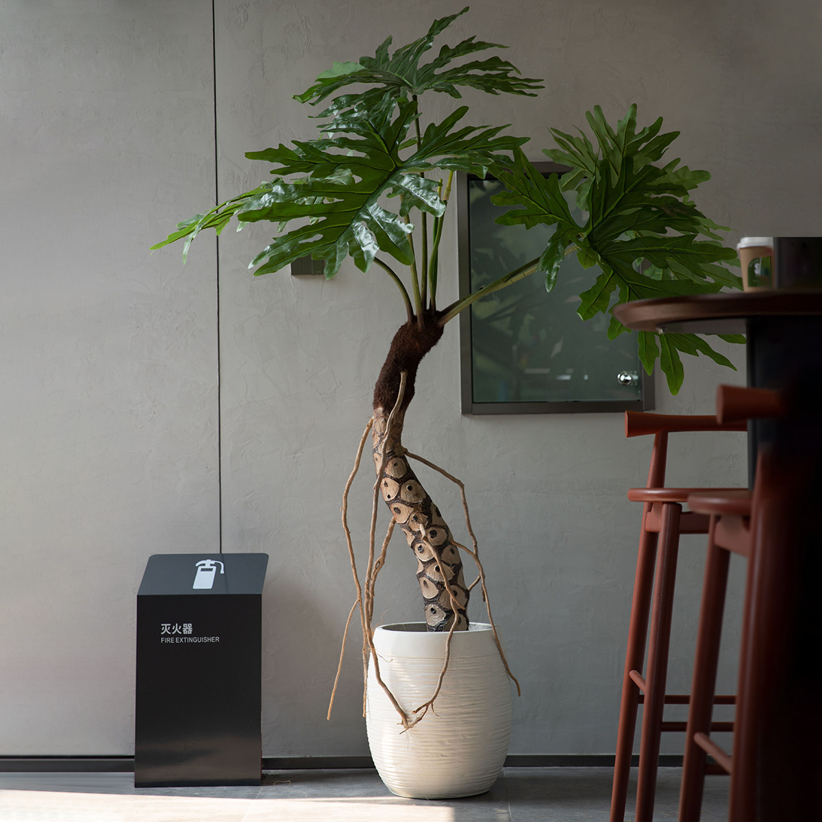 仿真绿植龙鳞春羽简约风摆件