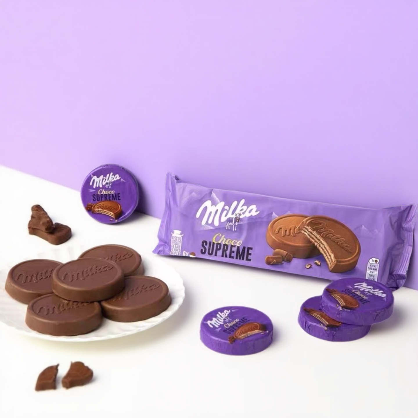 德国进口MILKA妙卡巧克力夹心威化饼干奥利奥曲奇办公休闲零食