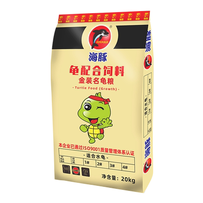 海豚龟粮金装成长焕色开口饲料