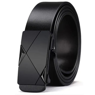 男内穿式年轻人皮带无牙内插式裤腰带光板自动扣无卡槽牙齿皮带男