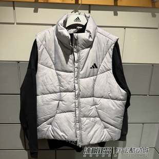 阿迪达斯棉马甲男子立领保暖防风运动休闲背心外套 KC2754 KC2755