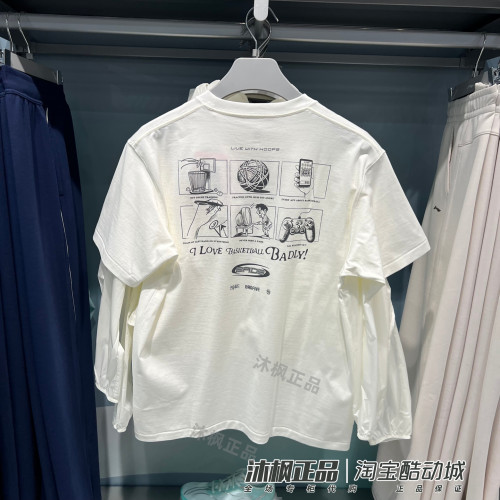 李宁反伍男纯棉透气宽松短袖T恤