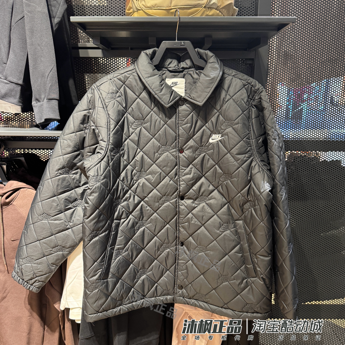 正品耐克棉服男冬季翻领轻薄保暖防风运动休闲棉衣外套HV1378-010