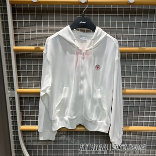 李宁外套女子潮流系列连帽针织保暖宽松舒适运动夹克 正品 AWDVD24