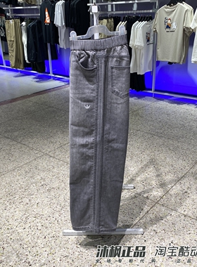 阿迪达斯三叶草长裤女复古水洗宽松直筒休闲牛仔裤 KC5839 KC5837