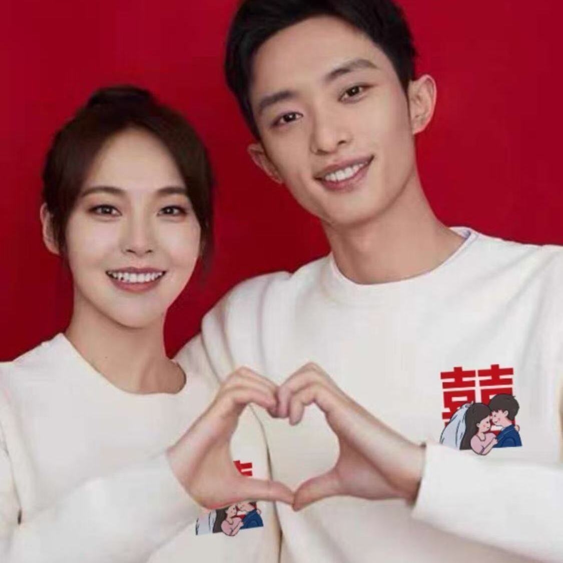 结婚登记领证登记情侣装秋冬2025秋冬季新款卫衣外套订婚喜庆