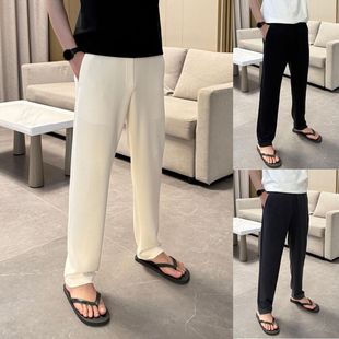 夏季 薄款 春秋款 2025新款 垂感高档简约裤 男士 百搭直筒裤 子男 休闲裤