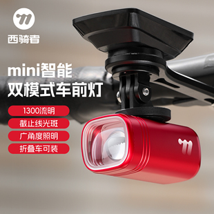 西骑者自行车夜骑前灯山地公路车高流明车灯强光手电筒智能装备