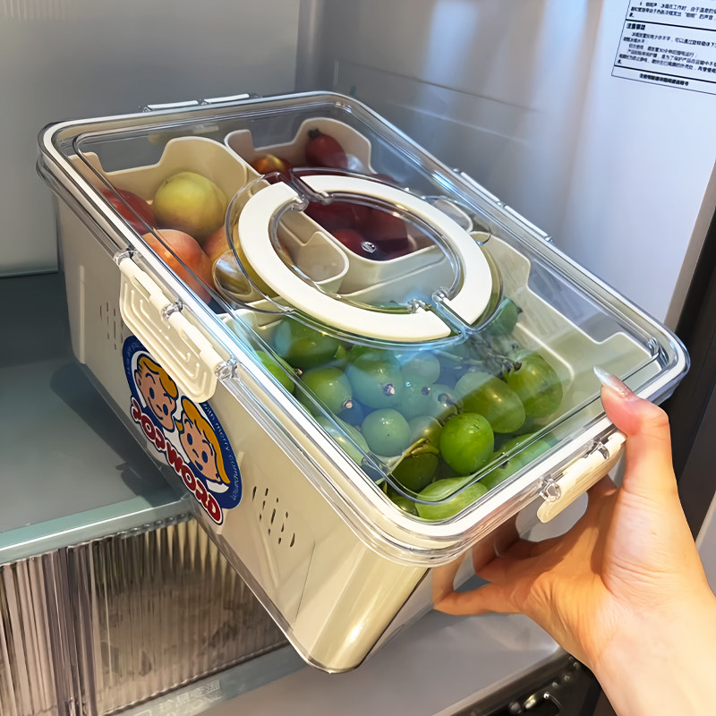 原田治冰箱收纳盒保鲜盒食品级水果专用便当密封盒带盖手提水果篮,餐饮具,保鲜盒,淘宝优惠券,粉丝福利购,淘宝优惠卷
