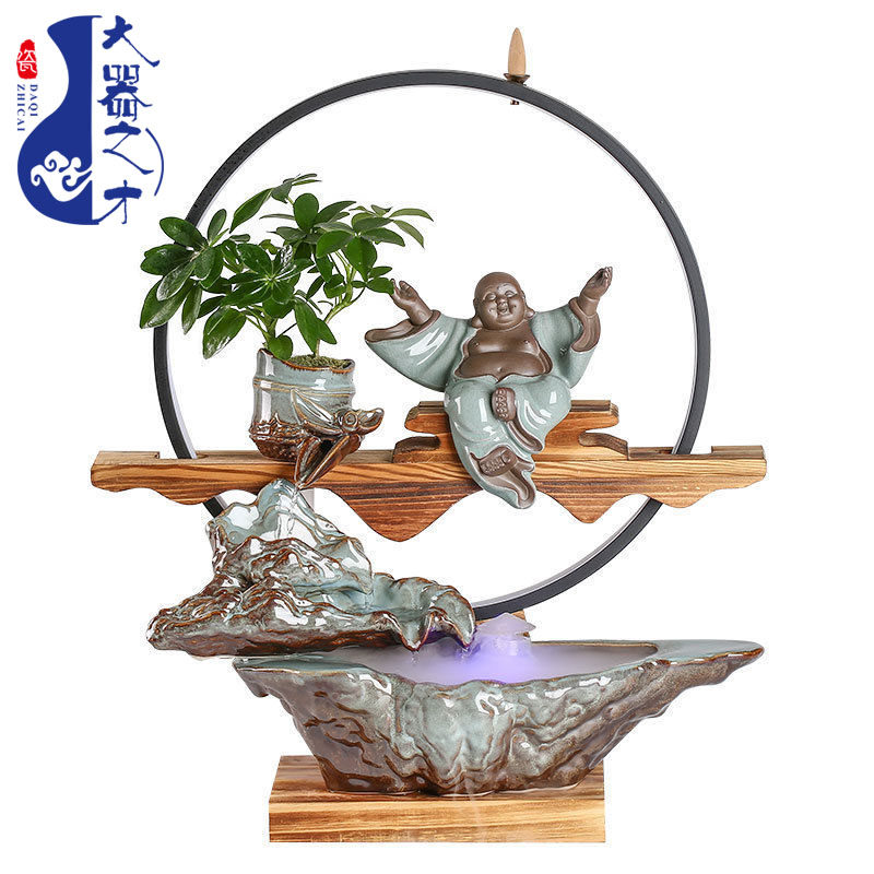 大师艺术高端新中式创意流水招财