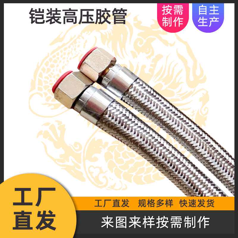 现货供应铠装高压胶管 钢厂炼炉油管 钢丝缠绕铠装高压输油管