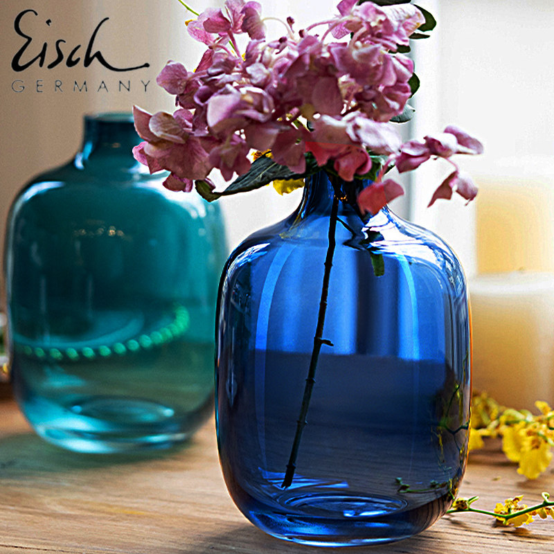 EISCH德国进口高档级感水晶玻璃轻奢彩色水培插花瓶客厅摆件装饰