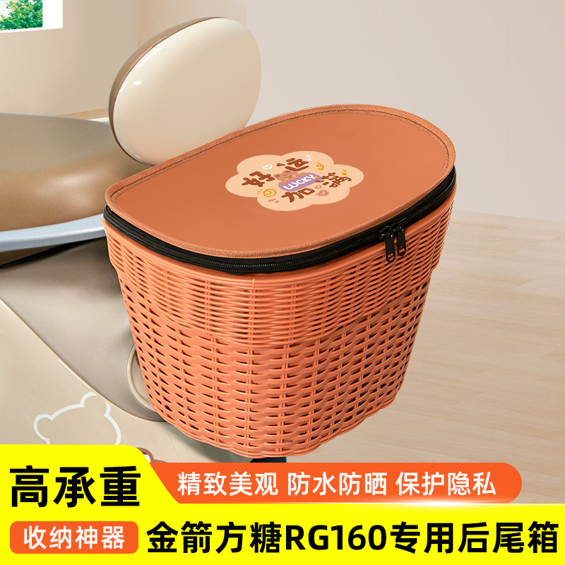金箭方糖RG160电瓶车电动车后备箱后尾箱储物箱通用后置装饰配件