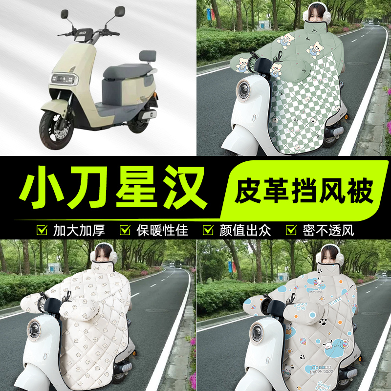 适用小刀星汉国风版电瓶电动车挡风被挡风罩2025新款冬季装饰配件