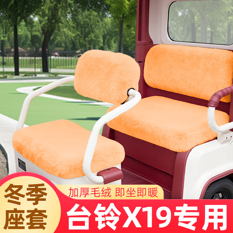 台铃X19专用冬季座套加厚全包防水防晒电动三轮车坐垫脚垫装饰品