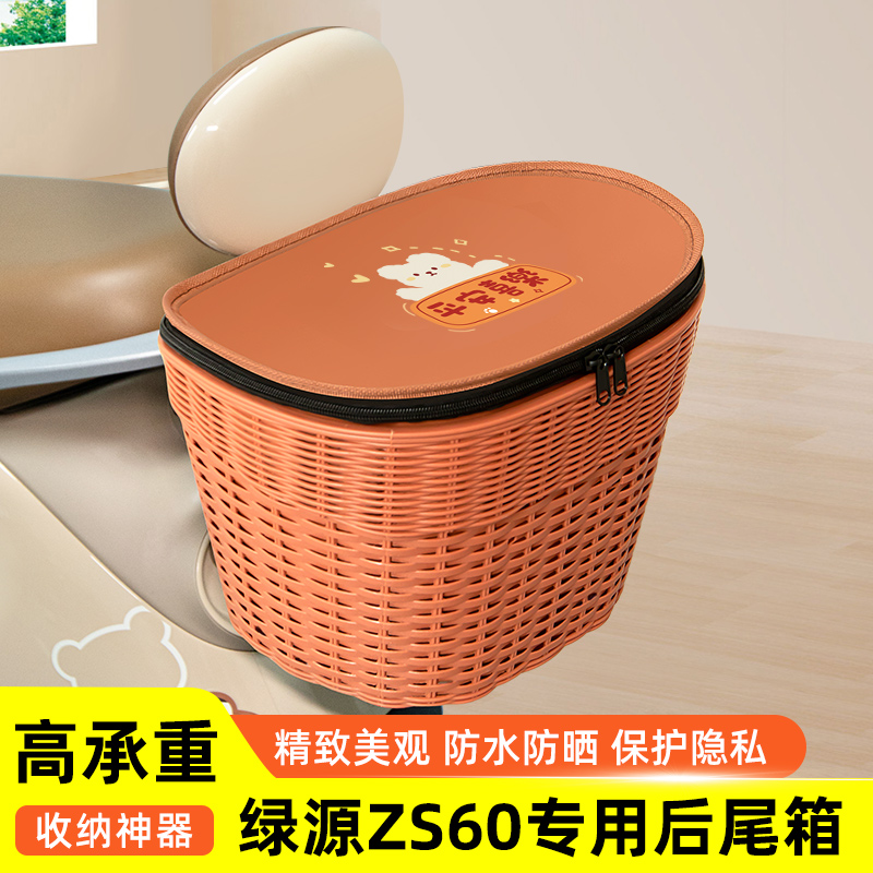 绿源ZS60电瓶电动车专用后备箱后尾箱储物通用大容量后置装饰配件