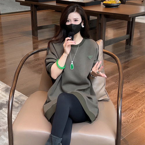 时尚轻奢百搭气质休闲拼色卫衣